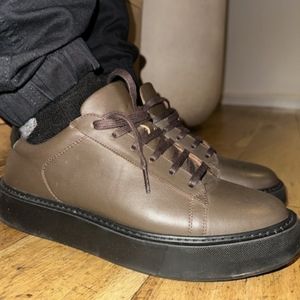 Real leather sneakers handmade from turkey